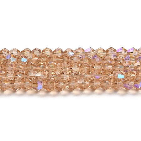 Transparent Electroplate Glass Beads Strands LS-EGLA-A039-T6mm-L12-1