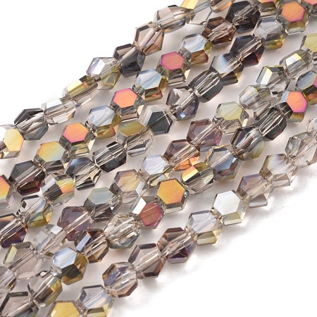 Electroplate Glass Beads Strands EGLA-L018-C-HP03-1