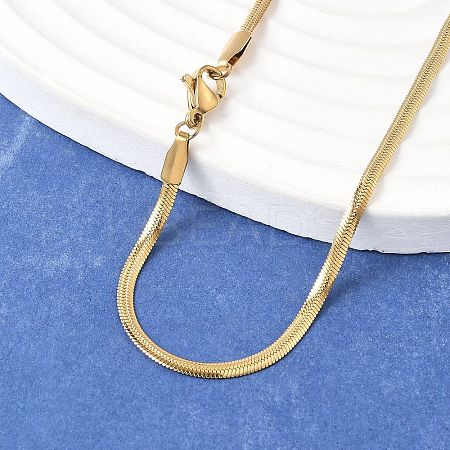 Ion Plating(IP) 304 Stainless Steel Snake Chains Necklaces LS-NJEW-O058-25G-1