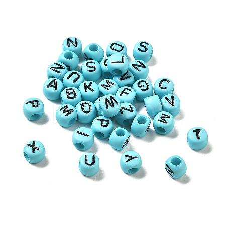 Opaque Acrylic Beads OACR-R005-02F-1