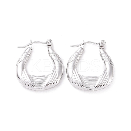 Non-Tarnish 304 Stainless Steel Hoop Earrings for Women LS-EJEW-F287-10P-1
