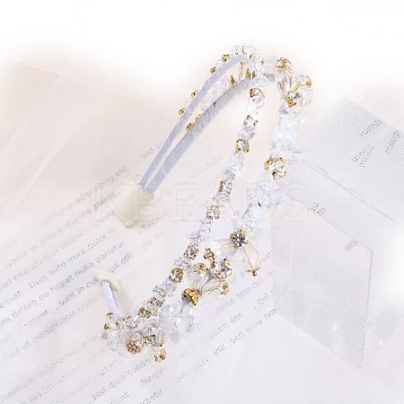 Shiny Elegant Glass Hair Bands PW-WG75179-04-1