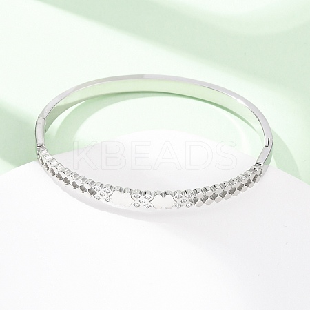 304 Stainless Steel Micro Pave Cubic Zirconia Hinged Bangles for Women BJEW-Z146-03P-1