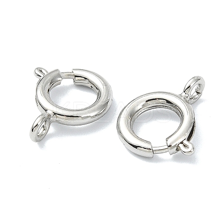 SHEGRACE Brass Spring Ring Clasps XGRPCN135-222P-1