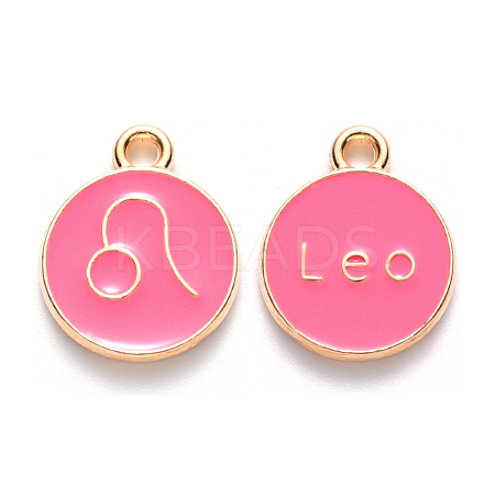 Alloy Enamel Pendants ENAM-S124-01B-03G-1