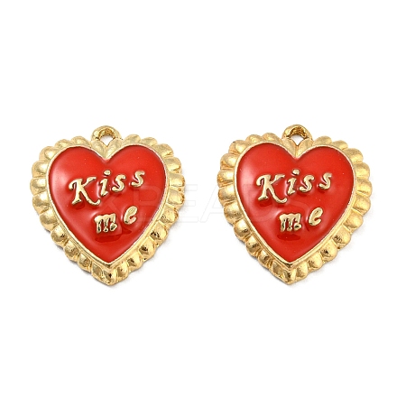 Eco-Friendly Alloy Enamel Pendants ENAM-M061-01G-1
