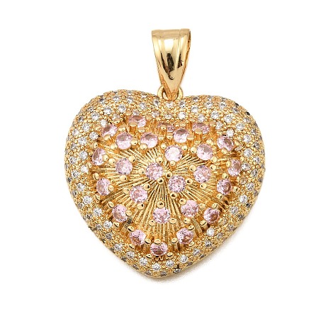 Brass Micro Pave Cubic Zirconia Pendants KK-K401-05B-G-1