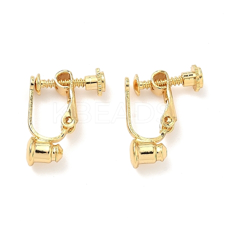 Brass Screw On Clip-on Earring Converters Findings KK-A281-27G-1