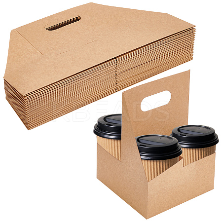 40Pcs Coffee Cup Paper Bags with Hole Handles ABAG-WA0001-02-1