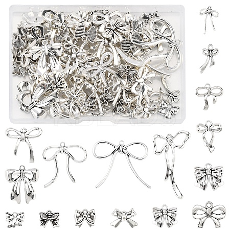 80Pcs 16 Styles Tibetan Style Alloy Pendants TIBEP-FS0001-31-1
