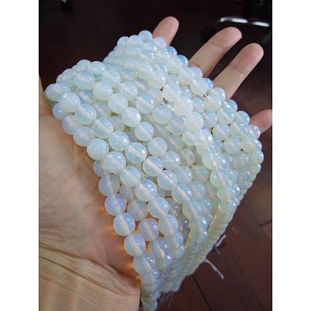 Opalite Beads Strands GSF10mmC081-1-1