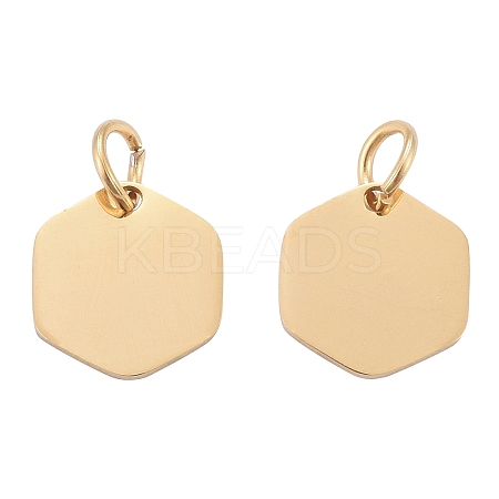 Ion Plating(IP) 304 Stainless Steel Stamping Blank Tag Charms STAS-I311-24G-1