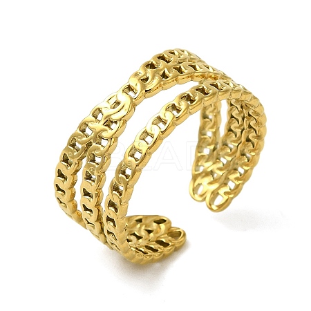 304 Stainless Steel Cuff Ring RJEW-Q820-01A-1