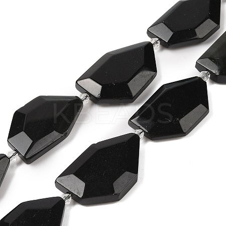 Natural Obsidian Beads Strands G-P548-A01-01-1