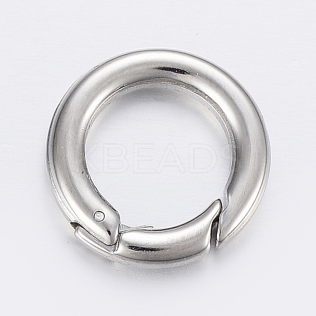 Tarnish Resistant 304 Stainless Steel Spring Gate Rings LS-STAS-P198-09C-1