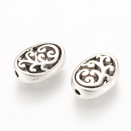 Tibetan Style Alloy Beads TIBEB-Q067-03AS-NR-1