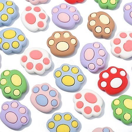 40Pcs Opaque Resin Cabochons RESI-CJ0002-61-1