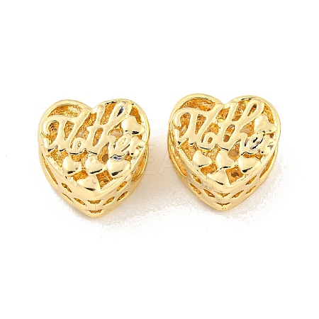 Mother's Day Rack Plating Alloy European Beads FIND-B034-31G-1