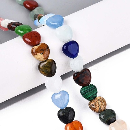 Natural & Synthetic Mixed Stone Beads Strands G-T142-71-1