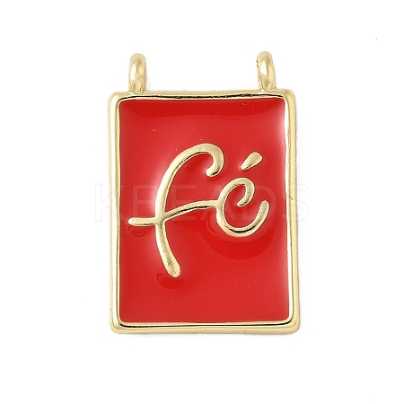 Brass Enamel Pendants KK-C110-15B-02G-1