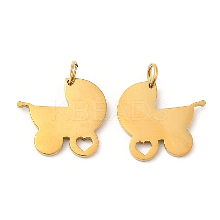 PVD Vacuum Plating 304 Stainless Steel Pendants STAS-Z042-06G-1