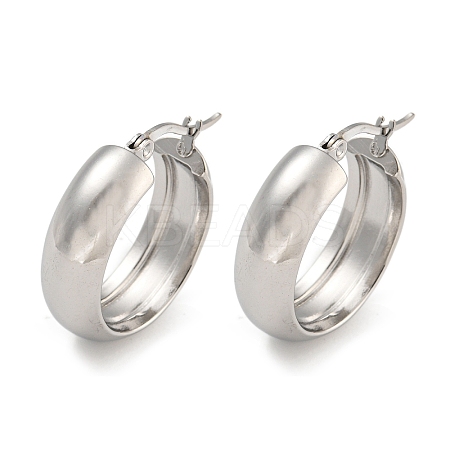 Tarnish Resistant 202 Stainless Steel Hoop Earrings X-EJEW-H003-38P-07-1