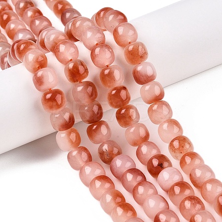 Dyed Natural White Jade Beads Strands G-T138-D11-1