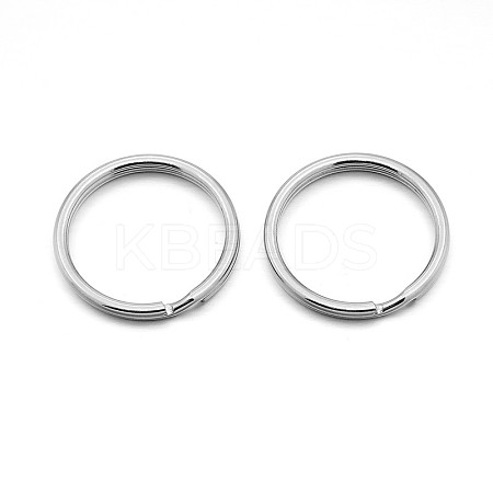 Tarnish Resistant Original Color 304 Stainless Steel Split Key Ring Clasps for Keychain Making LS-STAS-E083-17P-1