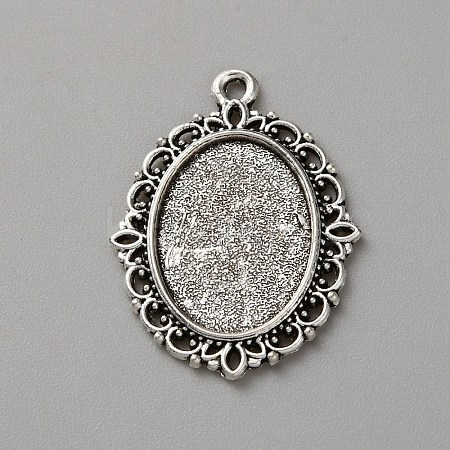Tibetan Style Zinc Alloy Pendant Cabochon Settings FIND-WH0111-569AS-1