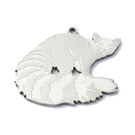 Non-Tarnish 201 Stainless Steel Pendants STAS-R118-14P-1