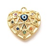 Brass Micro Pave Cubic Zirconia Pendants KK-U048-09G-1