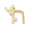 Brass Micro Pave Clear Cubic Zirconia Pendants KK-CBA56EF-06G-1