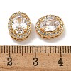 Brass Micro Pave Cubic Zirconia Beads KK-U037-07G-01-3