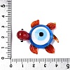Handmade Lampwork Turtle with Evil Eye Figurine Display Decorations LAMP-N034-25C-4