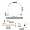 4 Sets 2 Colors Alloy Bag Handle FIND-WR0002-50-4