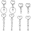20Pcs 4 Styles Zinc Alloy Keychain Clasps FIND-SP0004-22-6