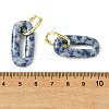 Gemstone Hoop Earrings for Women EJEW-JE07271-6