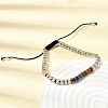 Natural Quartz Crystal & Non-magnetic Hematite Beaded Adjustable Bracelets for Unisex BJEW-K251-09V-2