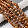 Natural Imperial Jasper Beads Strands G-I122-8mm-M-01-3