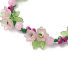 Flower Acrylic & MIYUKI Seed Beads & Natural Dyed Yellow Jade Bracelets BJEW-MZ00221-02-3