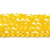 Transparent Electroplate Glass Beads Strands GLAA-F029-2mm-C22-1