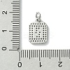 Rack Plating Brass Micro Pave Clear Cubic Zirconia Charms KK-G501-01N-P-3