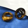 Natural Tiger Eye Finger Rings for Unisex RJEW-C128-01E-2