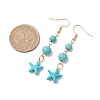 Synthetic Turquoise Dangle Earrings EJEW-JE05849-02-5