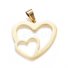 PVD Vacuum Plating 304 Stainless Steel Pendants LS-STAS-F239-05G-1