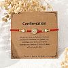 Brass Saint Medal Braided Bracelets EA4269-2-2