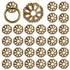 30Pcs Brass Bead Caps KK-FH0008-34AB-1