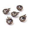 Antique Bronze Plated Light Grey Pearl Alloy Pendants LS-PALLOY-Z001-01-1