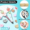 12Pcs Heart Silicone Focal Beads SIL-YW0001-67-2