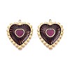 304 Stainless Steel and Enamel Pendants X-STAS-T068-103B-G-1